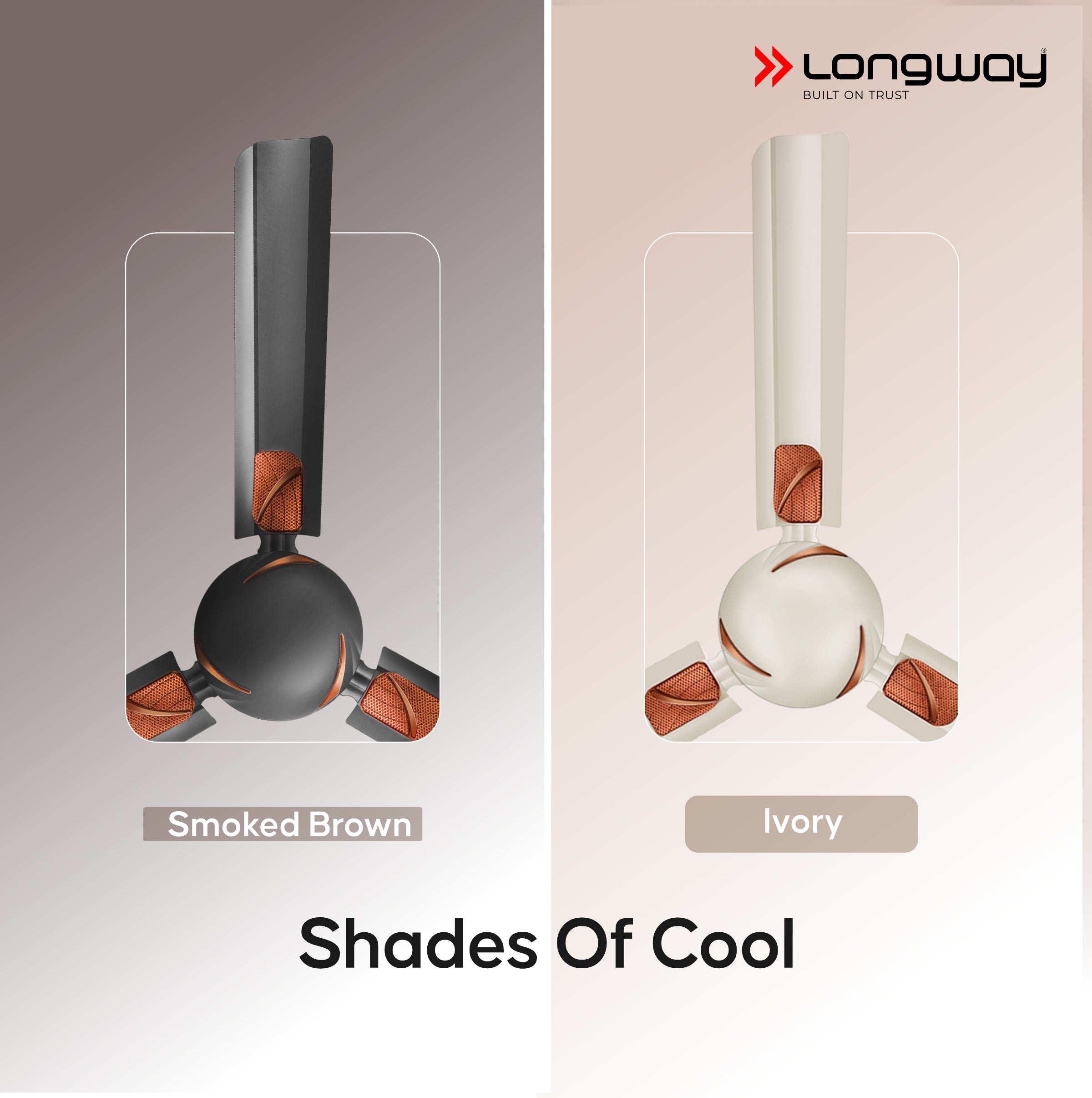 Longway Creta P2 1200 mm/48 inch Ultra High Speed 3 Blade Anti-Dust Decorative Star Rated Ceiling Fan