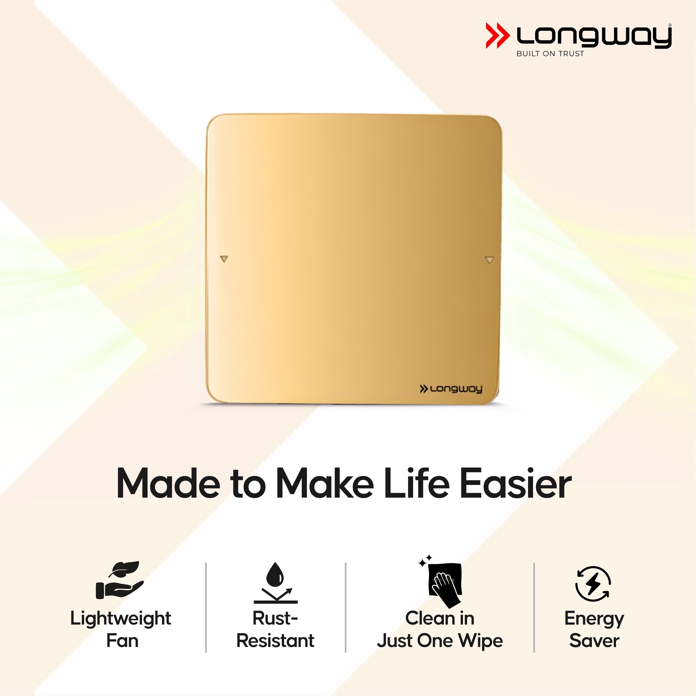 Longway FreshX 6 Inch 150 mm Energy Efficient Exhaust Fan | High Speed Powerful Motor | Noiseless Operation & Easy to Clean | Rust Proof |Suitable for Bathroom, Kitchen, Office | 2 Years Warranty