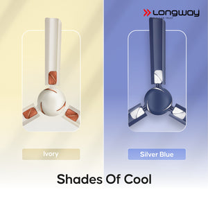 Longway Creta P2 1200 mm/48 inch Ultra High Speed 3 Blade Anti-Dust Decorative Star Rated Ceiling Fan