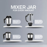 Longway Kratos 1000W Electric Juicer Machine Mixer Grinder with 4 Jars