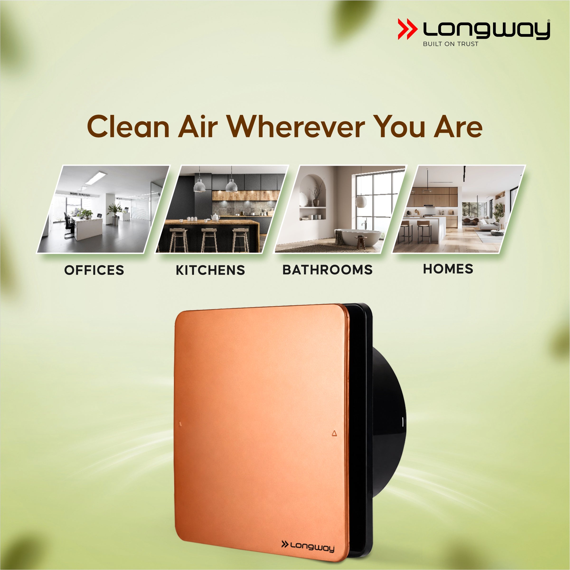 Longway FreshX 6 Inch 150 mm Energy Efficient Exhaust Fan | High Speed Powerful Motor | Noiseless Operation & Easy to Clean | Rust Proof |Suitable for Bathroom, Kitchen, Office | 2 Years Warranty