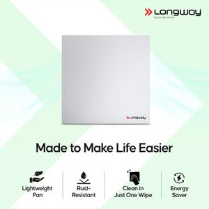 Longway  FreshX 6 Inch 150 mm Energy Efficient Exhaust Fan | High Speed Powerful Motor | Noiseless Operation & Easy to Clean | Rust Proof |Suitable for Bathroom, Kitchen, Office | 2 Years Warranty (White)