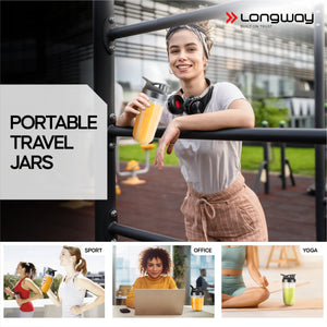 Longway Nutri Power 600 W Bullet Mixer Grinder & Smoothie Maker with Stainless Steel Blades & ABS Plastic Body | 22000 RPM | 3 Years Warranty (3 Jars, Silver)