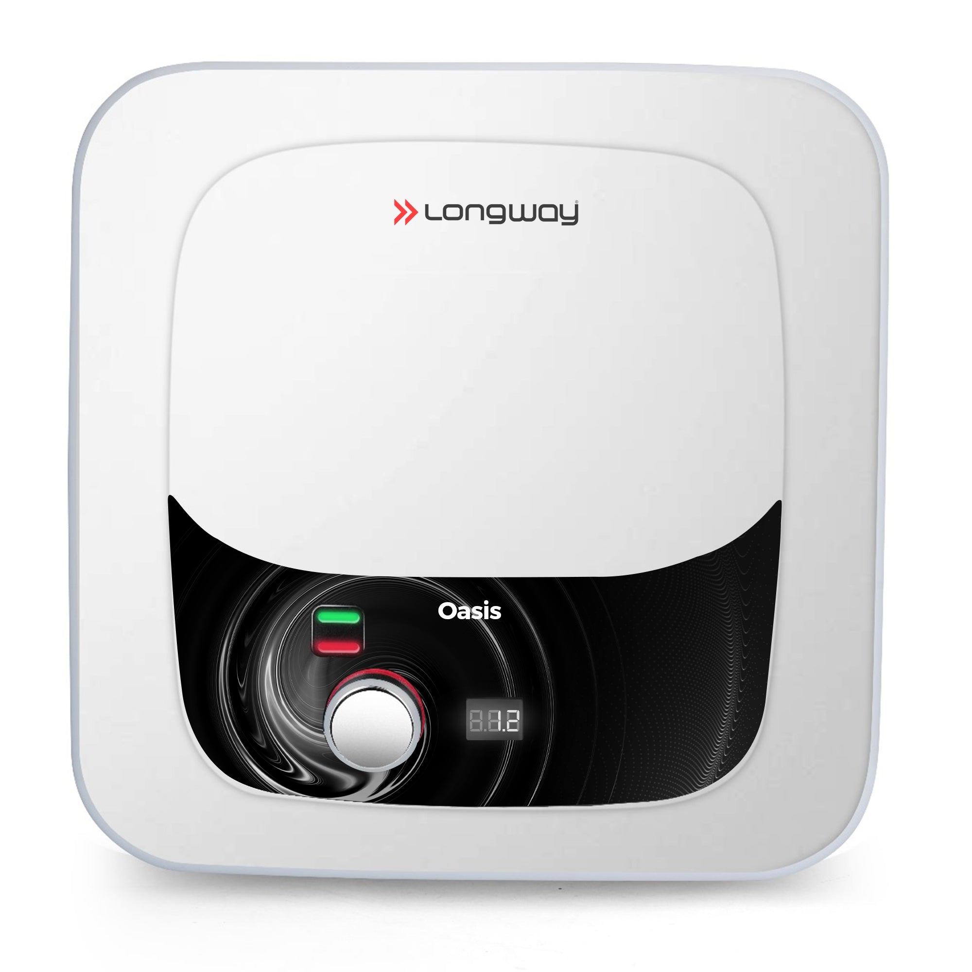 Longway Oasis Gigi 15 Ltr 5 Star Rated Storage Water Heater for Home with Advanced Multi-Layered Safety System & Anti-Rust Coating | Glassline Coated Tank | Suitable for Hard Water & High-Rise Building | 5 Years Warranty (White)