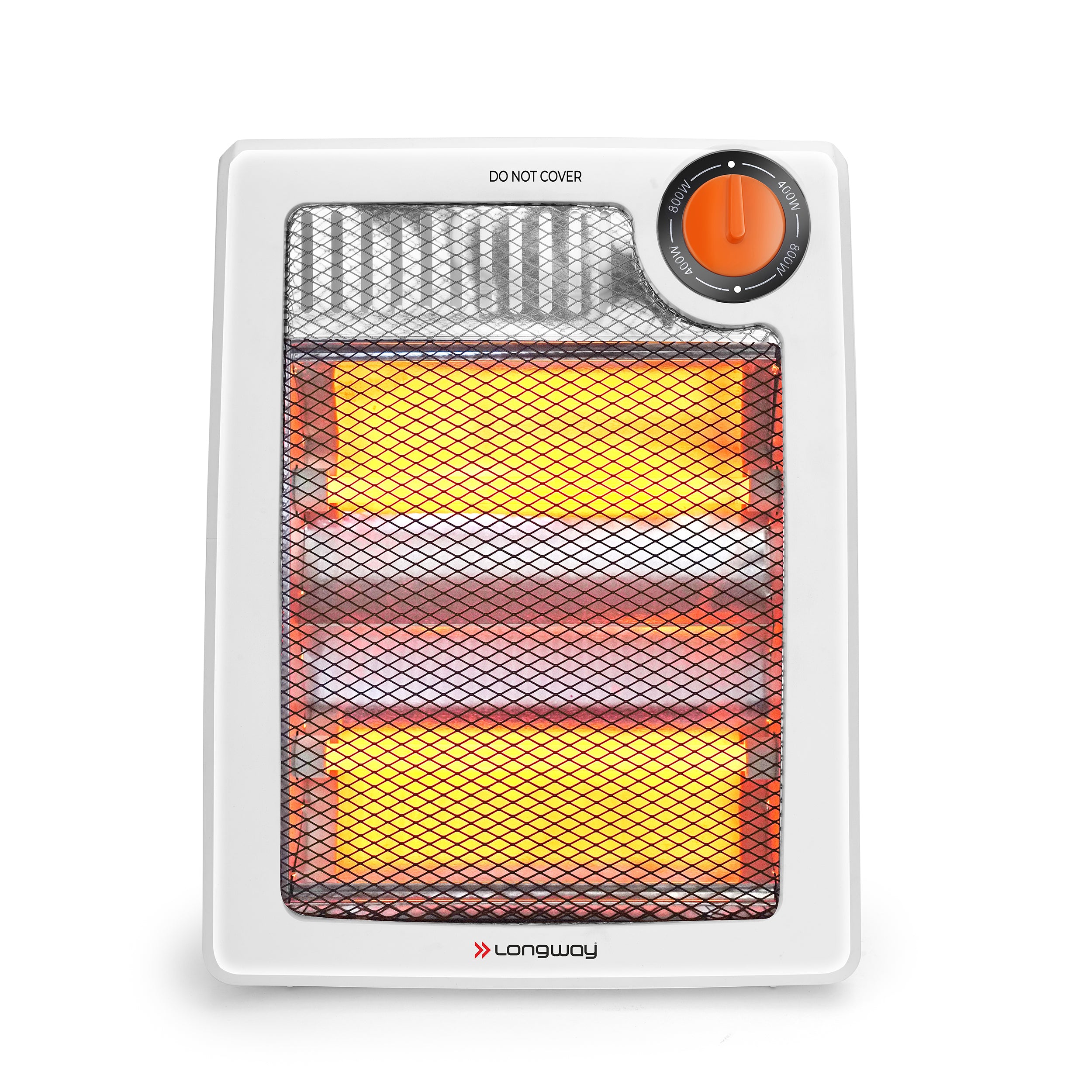 Longway Ignis 2 Rod 800 Watt Halogen Room Heater with ISI Approved | 1 Year Warranty (White)