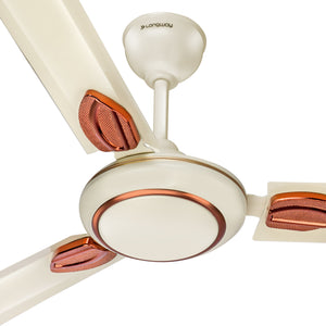 Longway Kiger P1 1200 mm/48 inch Ultra High Speed 3 Blade Anti-Dust Decorative Star Rated Ceiling Fan (Ivory)