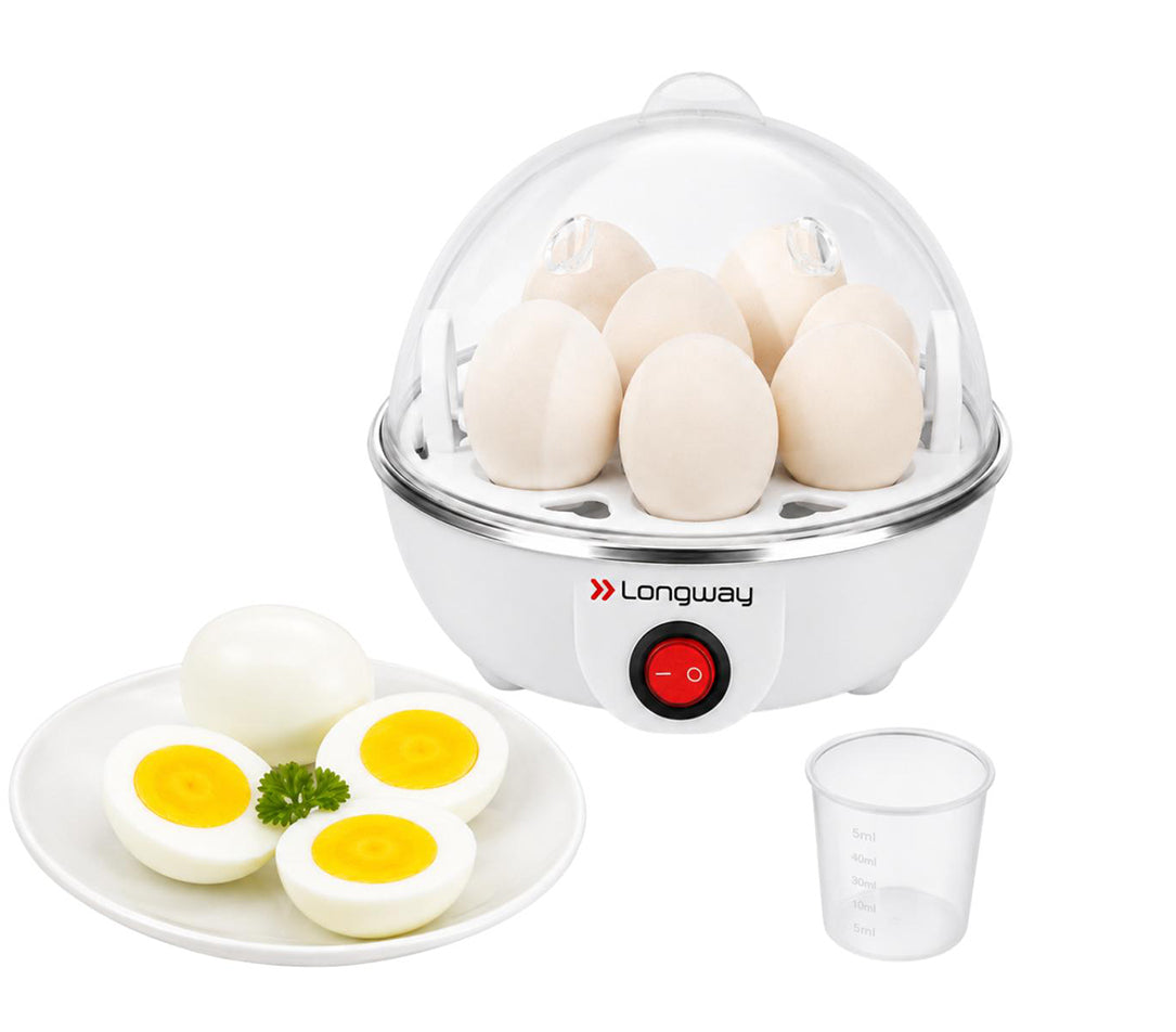 Longway Eggo 350 Watt Egg Boiler/Cooker for Steaming, Cooking & Boiling (7 Eggs)