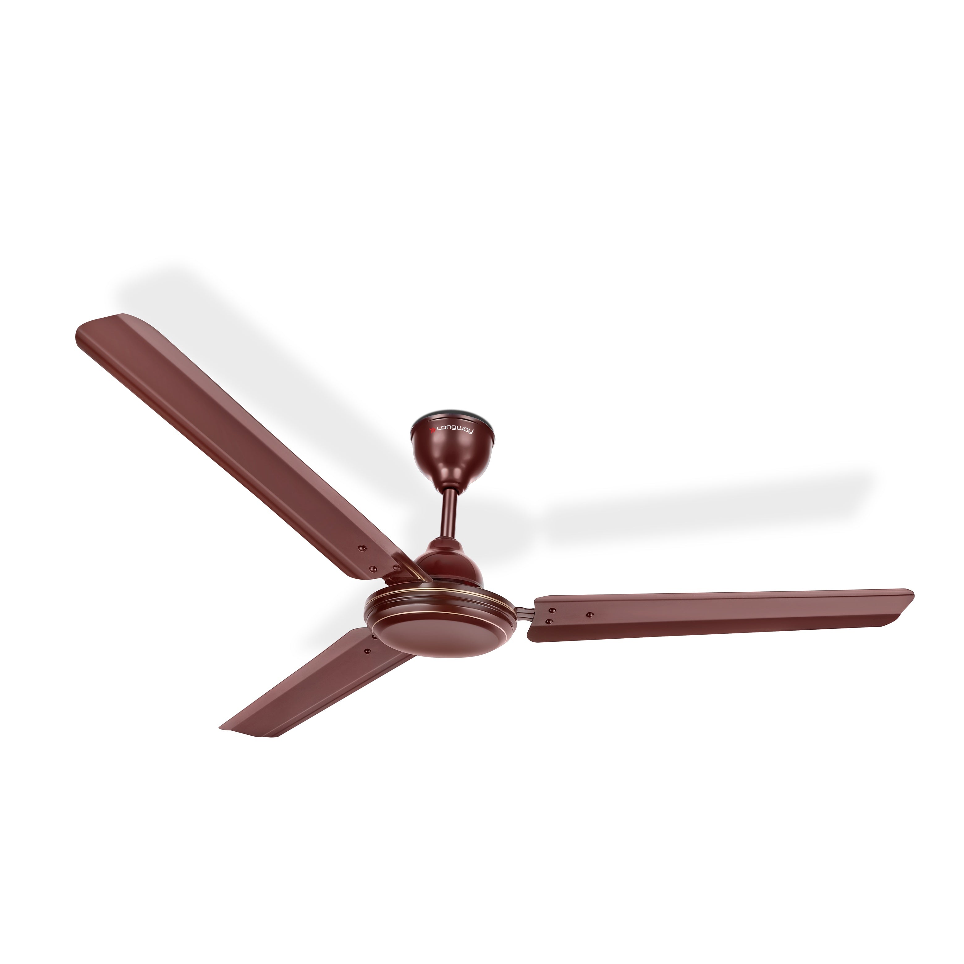 Longway Amaze 1200 mm/48 inch Ultra High Speed 3 Blade Anti-Dust Decorative Star Rated Ceiling Fan | 2 Years Warranty (Brown, Pack of 1)
