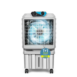 Longway Chill Pro 30 Ltr Portable Air Cooler for Home | Densenest Honeycomb Pads | Fully collapsible Louvers | 20% More Speed Air Delivery | Lower Power Consumption | Inverter Compatible | Air Cooler For Room (Gray, 30L)
