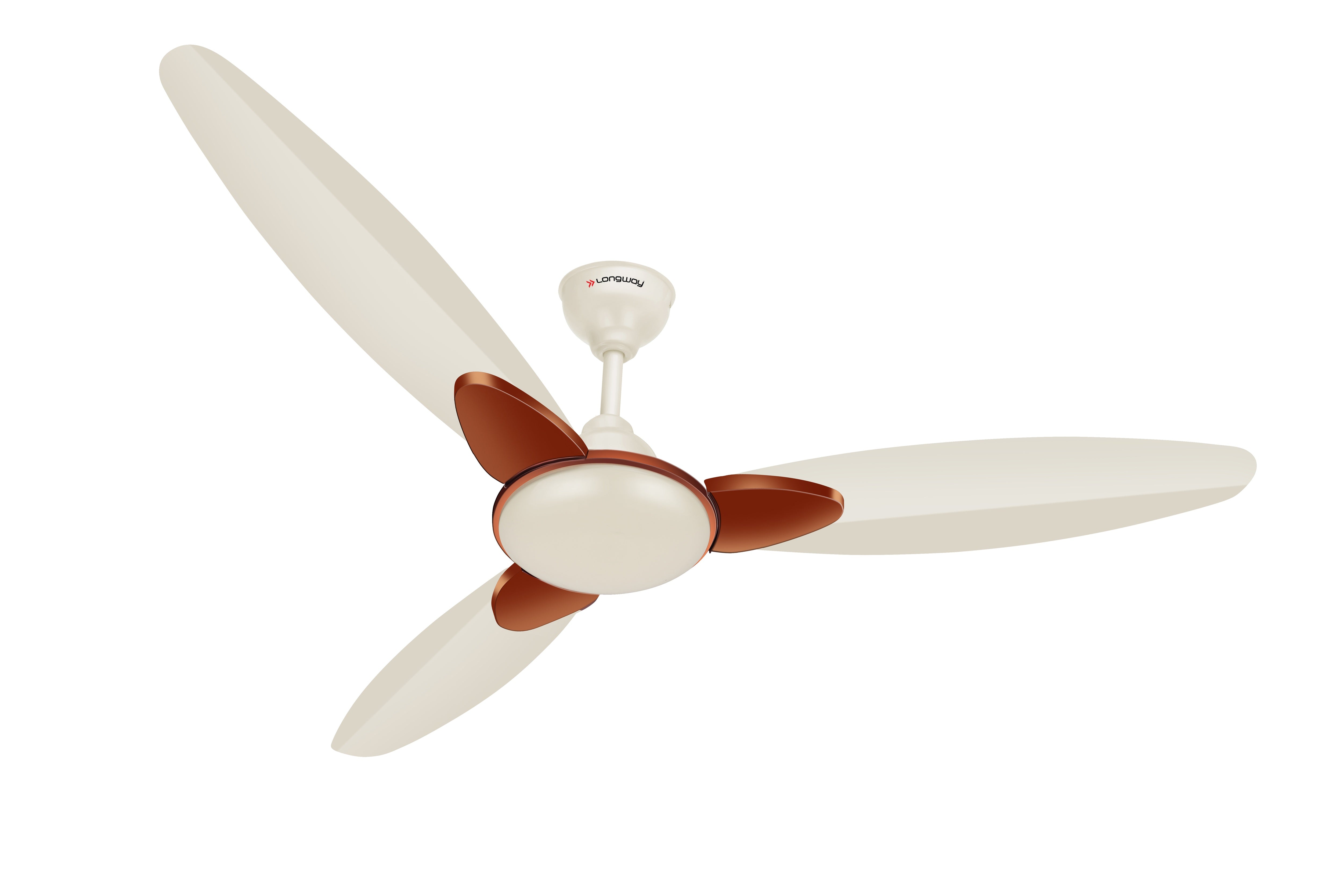 Longway Elansia 1200 mm BLDC Ceiling Fan with Remote | BEE 5 Star Rated Energy Efficient | Ultra High Speed 3 Blade Anti-Dust Decorative Ceiling Fan | 5 Years Warranty (Ivory, Pack of 1)