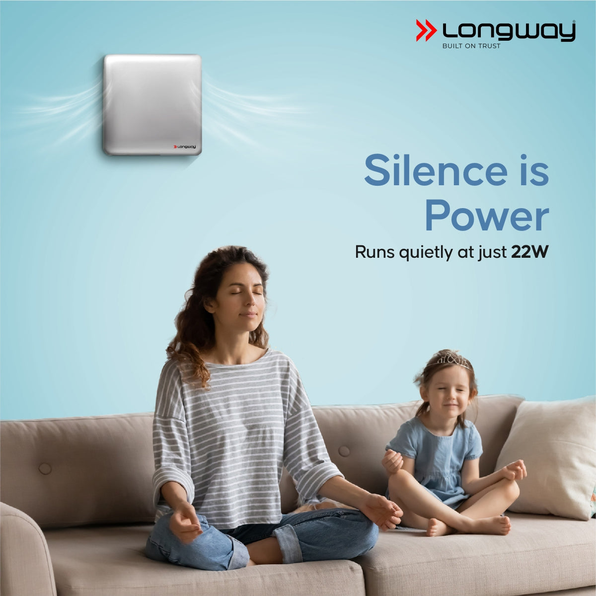 Longway FreshX 6 Inch 150 mm Energy Efficient Exhaust Fan | High Speed Powerful Motor | Noiseless Operation & Easy to Clean | Rust Proof |Suitable for Bathroom, Kitchen, Office | 2 Years Warranty
