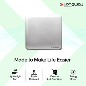 Longway FreshX 6 Inch 150 mm Energy Efficient Exhaust Fan | High Speed Powerful Motor | Noiseless Operation & Easy to Clean | Rust Proof |Suitable for Bathroom, Kitchen, Office | 2 Years Warranty