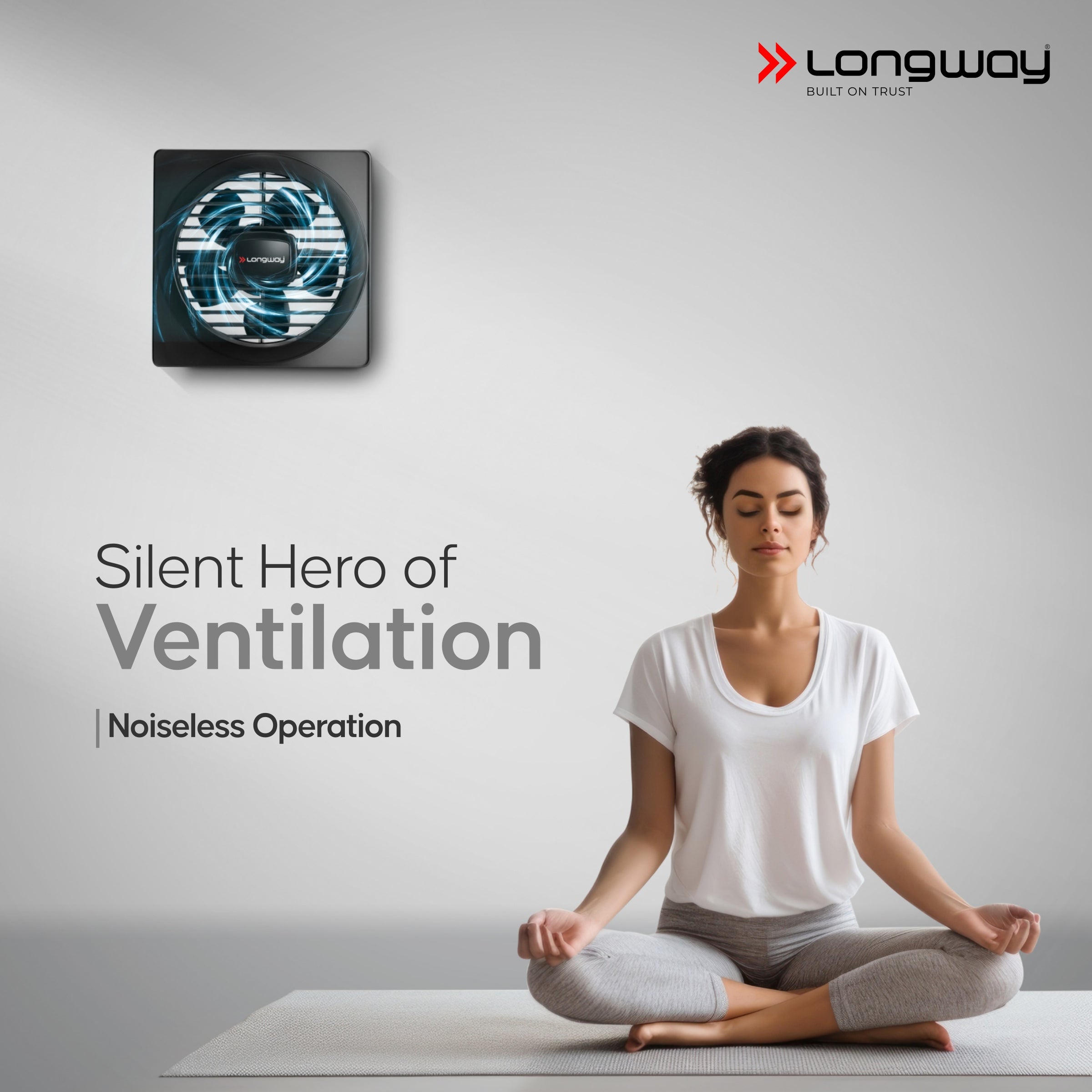 Longway Gusto 6 Inch 150 mm Energy Efficient Exhaust Fan | High Speed Powerful Motor | Noiseless Operation & Easy to Clean | Suitable for Bathroom, Kitchen, Office | 2 Years Warranty