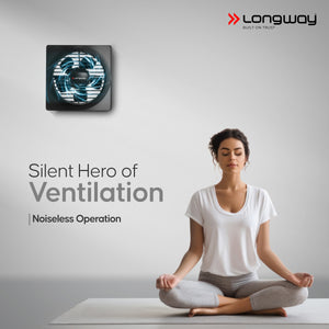 Longway Gusto 6 Inch 150 mm Energy Efficient Exhaust Fan | High Speed Powerful Motor | Noiseless Operation & Easy to Clean | Suitable for Bathroom, Kitchen, Office | 2 Years Warranty