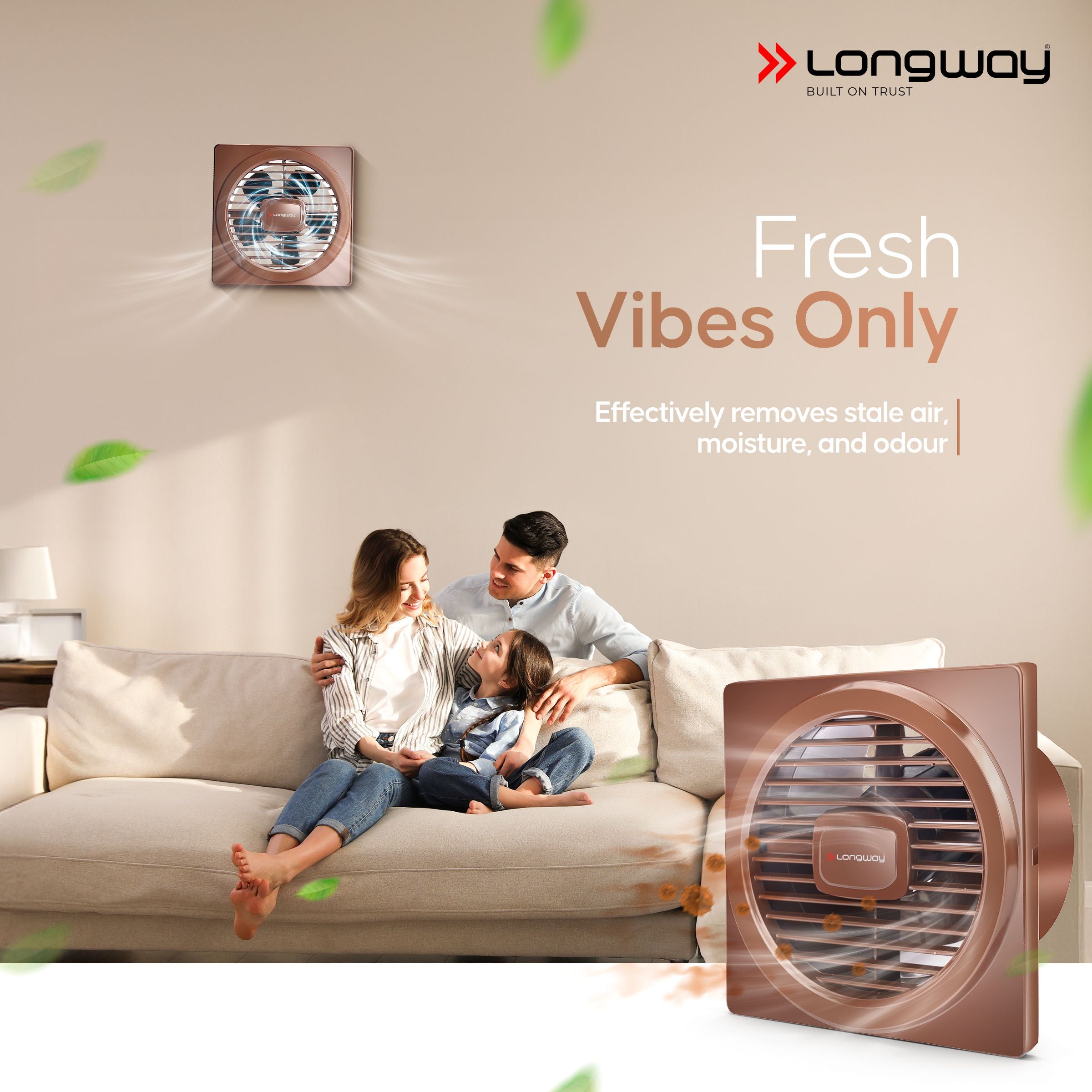Longway Gusto 6 Inch 150 mm Energy Efficient Exhaust Fan | High Speed Powerful Motor | Noiseless Operation & Easy to Clean | Suitable for Bathroom, Kitchen, Office | 2 Years Warranty
