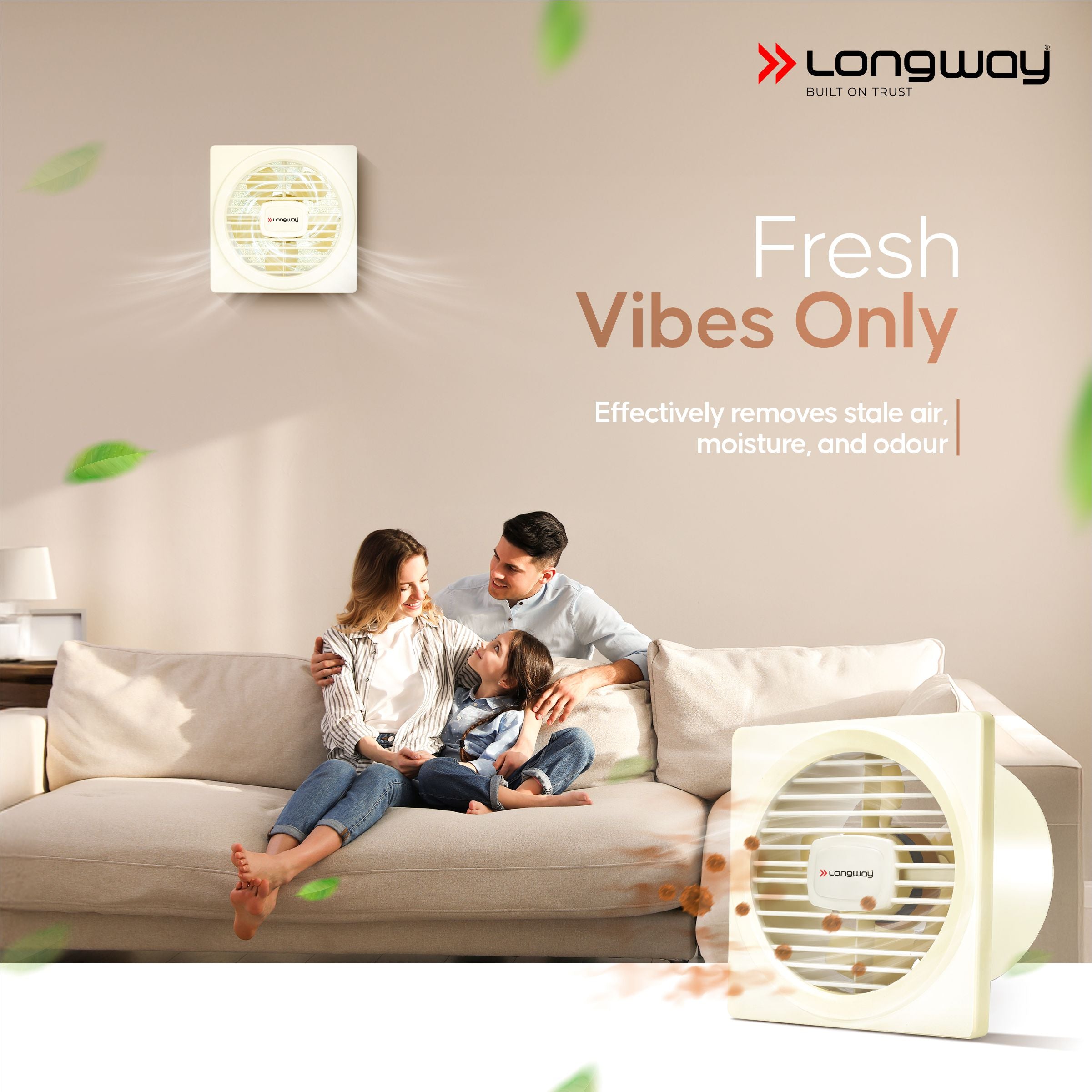Longway Gusto 6 Inch 150 mm Energy Efficient Exhaust Fan | High Speed Powerful Motor | Noiseless Operation & Easy to Clean | Suitable for Bathroom, Kitchen, Office | 2 Years Warranty