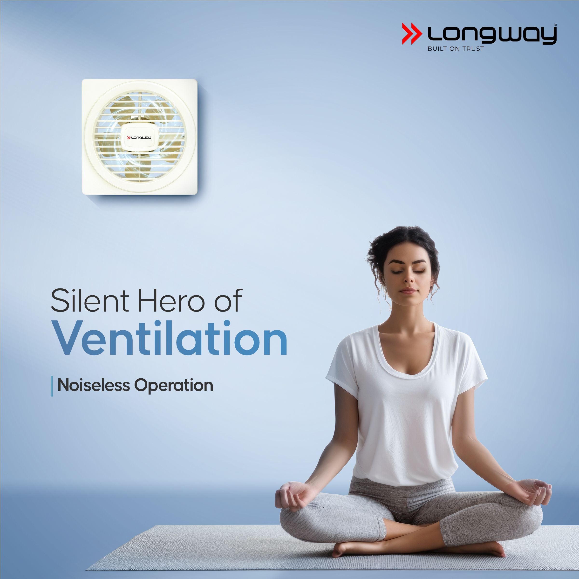 Longway Gusto 6 Inch 150 mm Energy Efficient Exhaust Fan | High Speed Powerful Motor | Noiseless Operation & Easy to Clean | Suitable for Bathroom, Kitchen, Office | 2 Years Warranty
