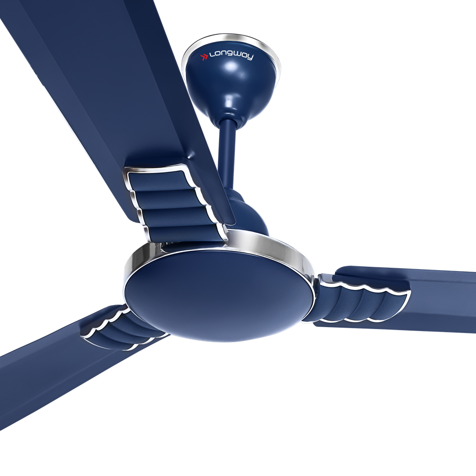 Longway Hazel 1200 mm/48 inch Ultra High Speed 3 Blade Anti-Dust Decorative Star Rated Ceiling Fan | 2 Years Warranty (Ivory, Pack of 1)