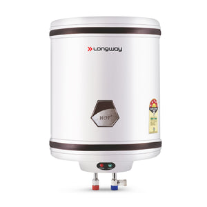 Longway Hotplus 10 Ltr 5 Star Rated Automatic Instant Water Heater for Home, Water Geyser, Water Heater, Electric Geyser with Multiple Safety System & Anti-Rust Coating | 1-Year Warranty | (Ivory, 10 Ltr)