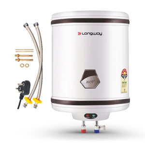 Longway Hotplus 50 Ltr 5 Star Rated Automatic Storage Water for Home, Water Geyser, Water Heater, Electric Geyser with Multiple Safety System & Anti-Rust Coating | 1-Year Warranty | (Ivory, 50 Ltr)