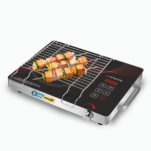 Longway Infralite Pro ICT 2200 W Infrared Cooktop with Free Stainless Steel Grill | Auto Shut Off & Overheat Protection