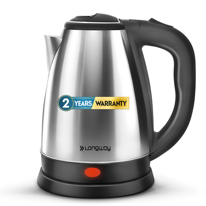 Longway Kestro 1.5 Ltr Electric Kettle with Stainless Steel Body for Boiling, Making Tea, Coffee, Soup, Etc (1500 W, Silver)