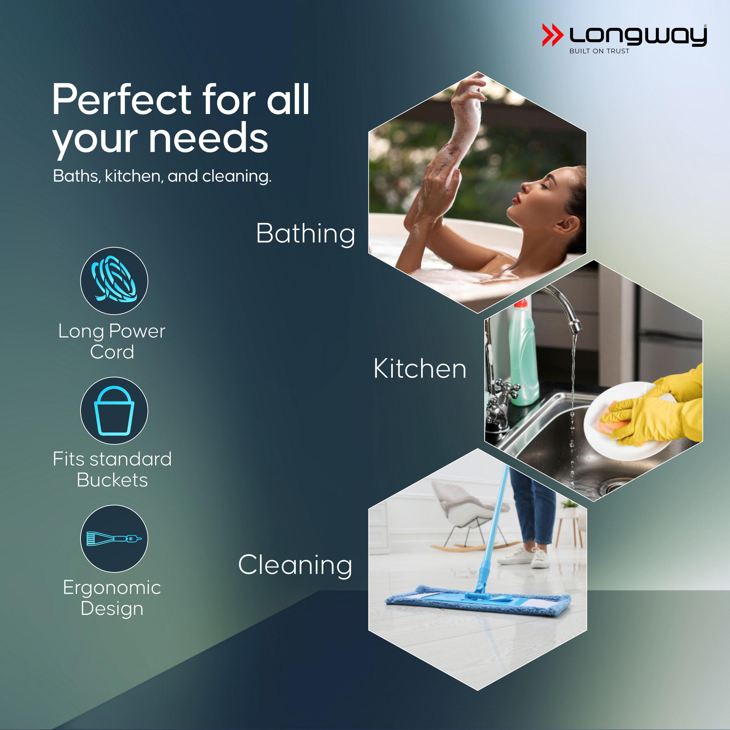 Longway LWIR01 1500/2000 Watt Immersion Rod, Water Heater with Waterproof & Shockproof Protection ISI Certified | 2 Years Warranty