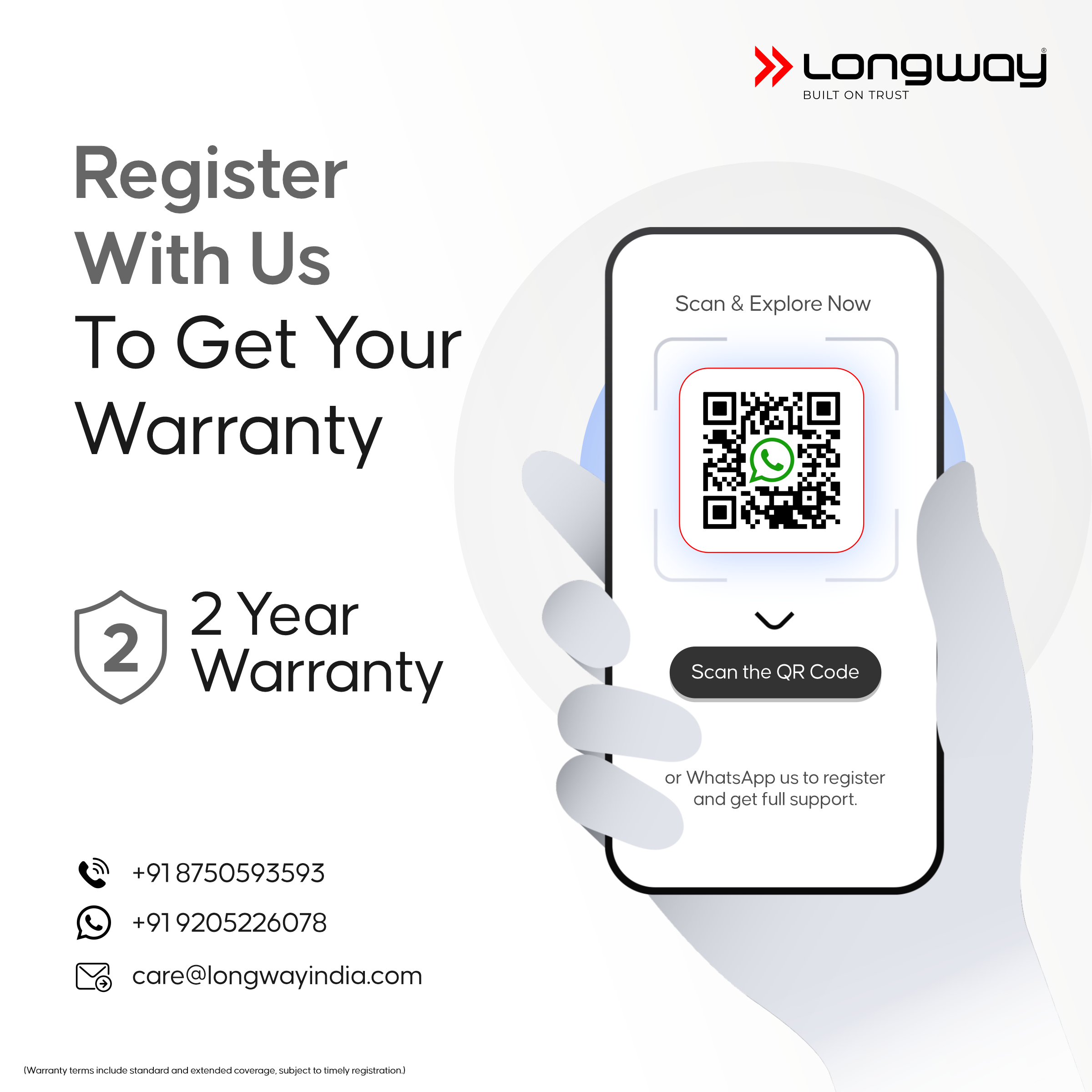 Longway LWIR01 1500/2000 Watt Immersion Rod, Water Heater with Waterproof & Shockproof Protection ISI Certified | 2 Years Warranty