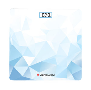 Longway Weight Machine for Home | Digital Bathroom Scale for Human Body Weight Measurement | Extra Thick Tempered Glass with LCD Display (36 Months Warranty | Max Weight 180Kgs | Sapphire)