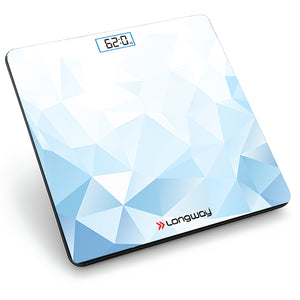 Longway Weight Machine for Home | Digital Bathroom Scale for Human Body Weight Measurement | Extra Thick Tempered Glass with LCD Display (36 Months Warranty | Max Weight 180Kgs | Sapphire)