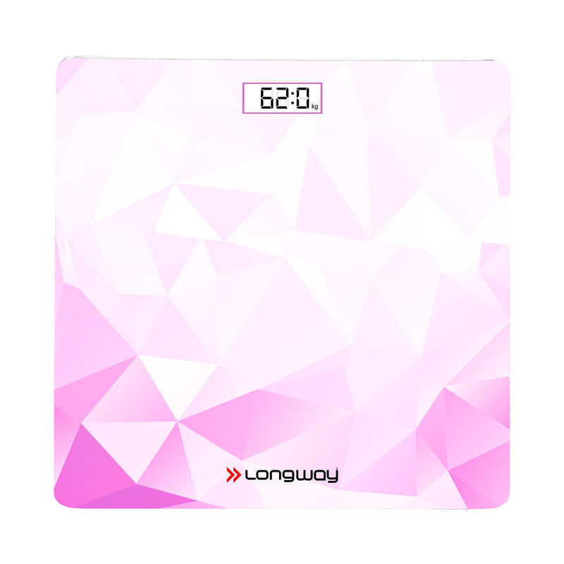 Longway Weight Machine for Home | Digital Bathroom Scale for Human Body Weight Measurement | Extra Thick Tempered Glass with LCD Display (36 Months Warranty | Max Weight 180Kgs | Sapphire)