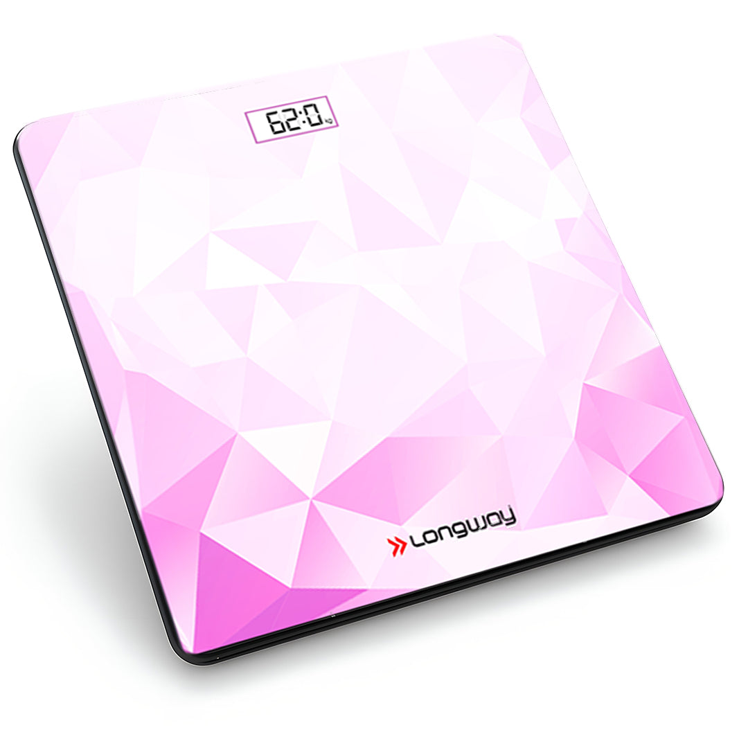 Longway Weight Machine for Home | Digital Bathroom Scale for Human Body Weight Measurement | Extra Thick Tempered Glass with LCD Display (36 Months Warranty | Max Weight 180Kgs | Sapphire)