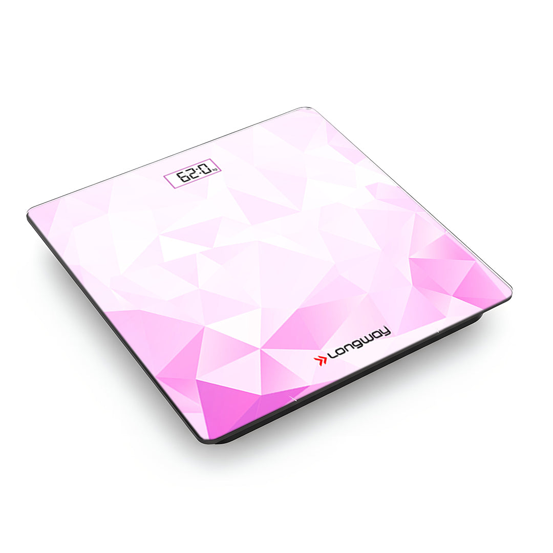 Longway Weight Machine for Home | Digital Bathroom Scale for Human Body Weight Measurement | Extra Thick Tempered Glass with LCD Display (36 Months Warranty | Max Weight 180Kgs | Sapphire)