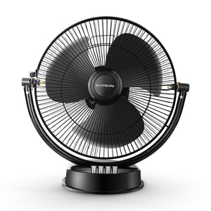 Longway Speedy P1 300 mm/12 Inch Ultra High Speed 3 Blade Anti-Dust Decorative Star Rated Table Fan (Black, Pack of 1)