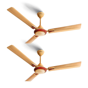 Longway Starlite-1 P2 1200 mm/48 inch Ultra High Speed 3 Blade Anti-Dust Decorative Star Rated Ceiling Fan (Pack of 2)