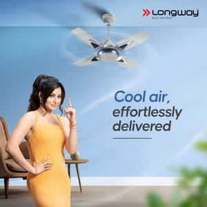 Longway Starlite-1 P1 600 mm/24 inch Ultra High Speed 4 Blade Anti-Dust Decorative Star Rated Ceiling Fan