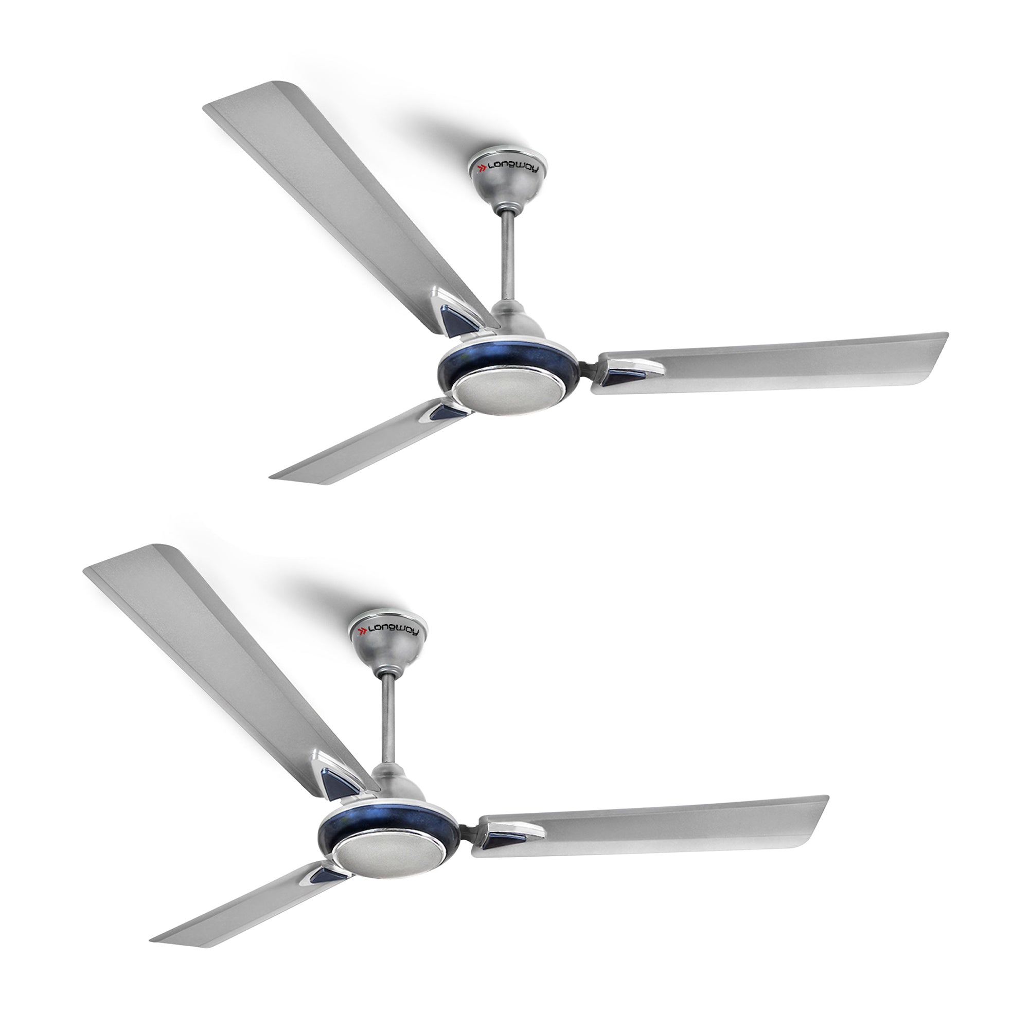 Longway Starlite-1 P2 1200 mm/48 inch Ultra High Speed 3 Blade Anti-Dust Decorative Star Rated Ceiling Fan (Pack of 2)