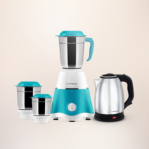 Longway Super DLX 700W Mixer Juicer Grinder + Kestro 1500W Electric Kettle Combo