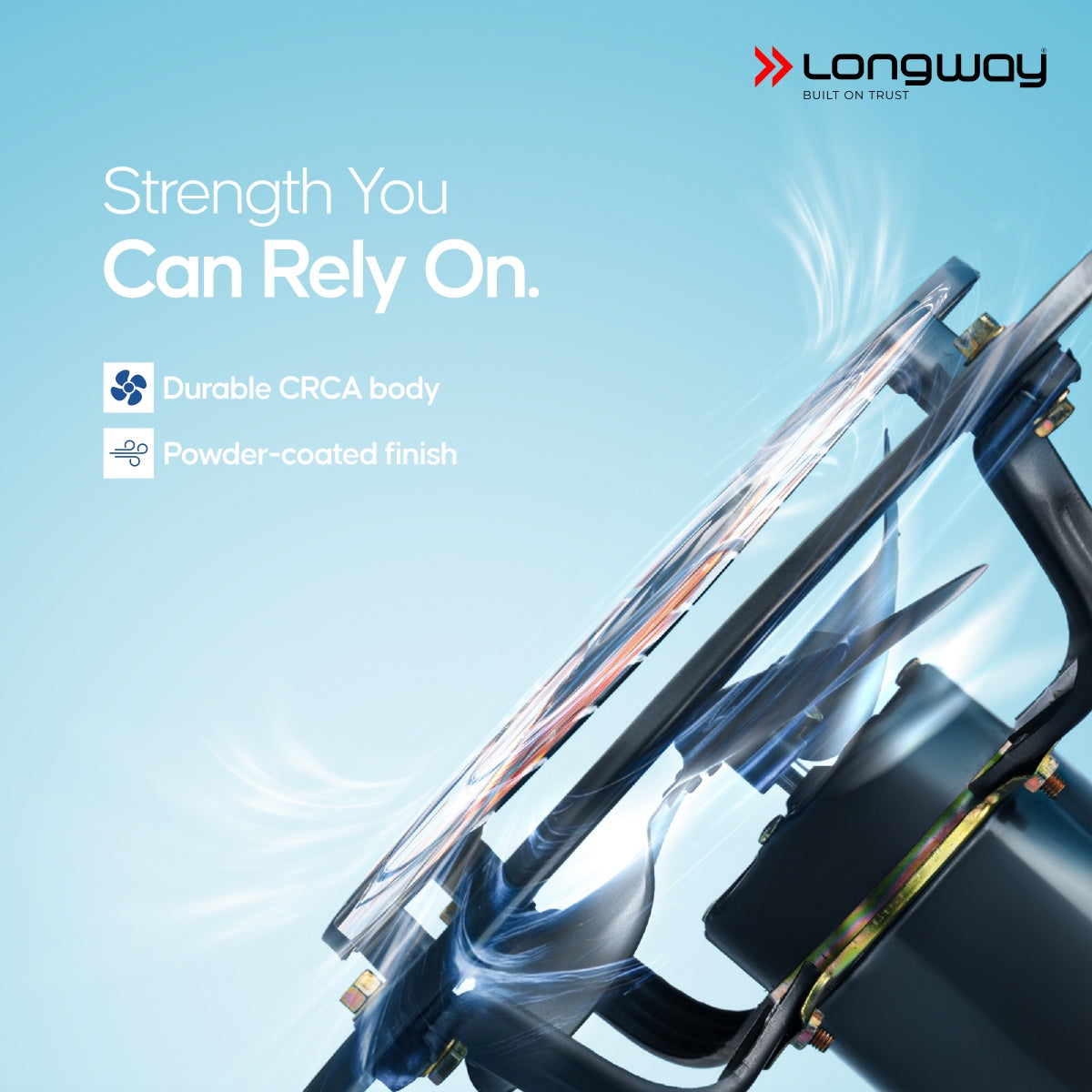 Longway Ventilo Energy Efficient Exhaust Fan | High Speed Powerful Motor | Low Noise Operation & Easy to Clean | Suitable for Bathroom, Kitchen, Office | 2 Years Warranty (Marble Black)