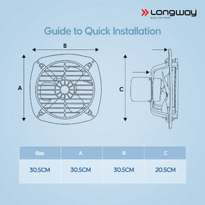 Longway Ventilo Energy Efficient Exhaust Fan | High Speed Powerful Motor | Low Noise Operation & Easy to Clean | Suitable for Bathroom, Kitchen, Office | 2 Years Warranty (Marble Black)