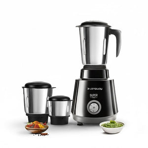Longway Super Pro Juicer Mixer Grinder | Up to 700 - 750 Watt Powerful Motor | for Grinding, Mixing, Juicing | 2 Year Warranty