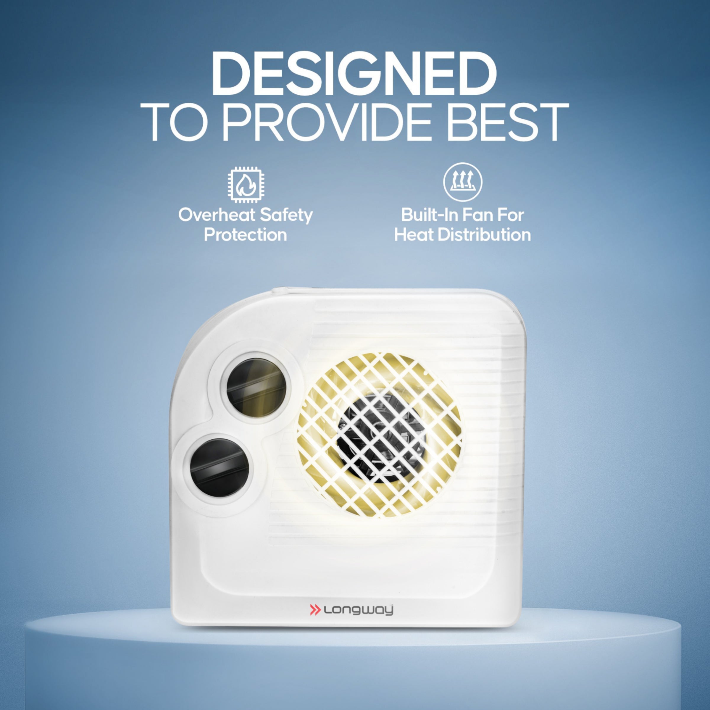 Longway Magma 2000/1000 W Fan Room Heater With ISI Approved ( White)