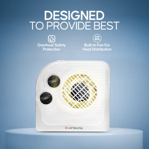 Longway Magma 2000/1000 W Fan Room Heater With ISI Approved ( White)