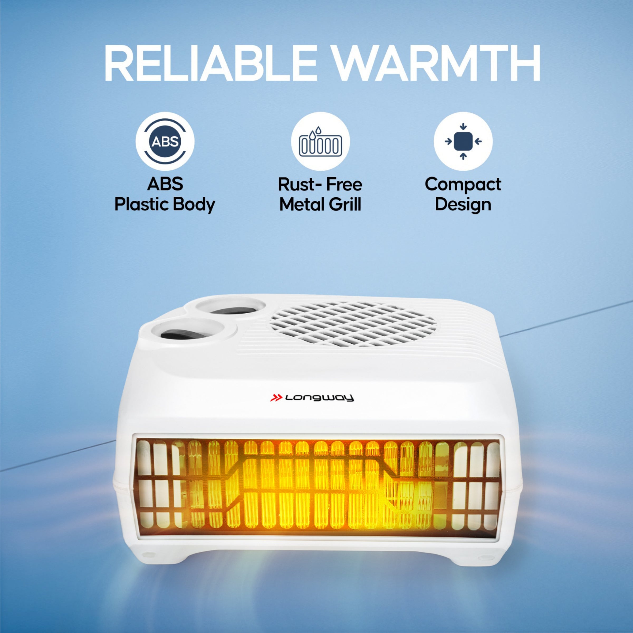Longway Magma 2000/1000 W Fan Room Heater With ISI Approved ( White)