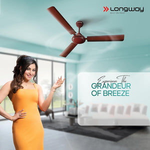Longway Nexa P2 1200 mm/48 inch Ultra High Speed 3 Blade Anti-Dust Decorative Star Rated Ceiling Fan