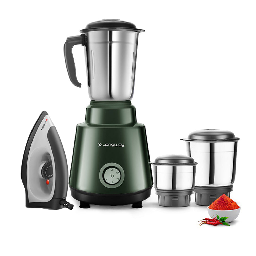 Longway Super Pro 700 - 750 Watt Juicer Mixer Grinder for Grinding, Mixing, Juicing with Powerful Motor with 2 Years Warranty