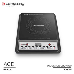 Longway Ace IC 2000 W Induction Cooktop (Black, Push Button)