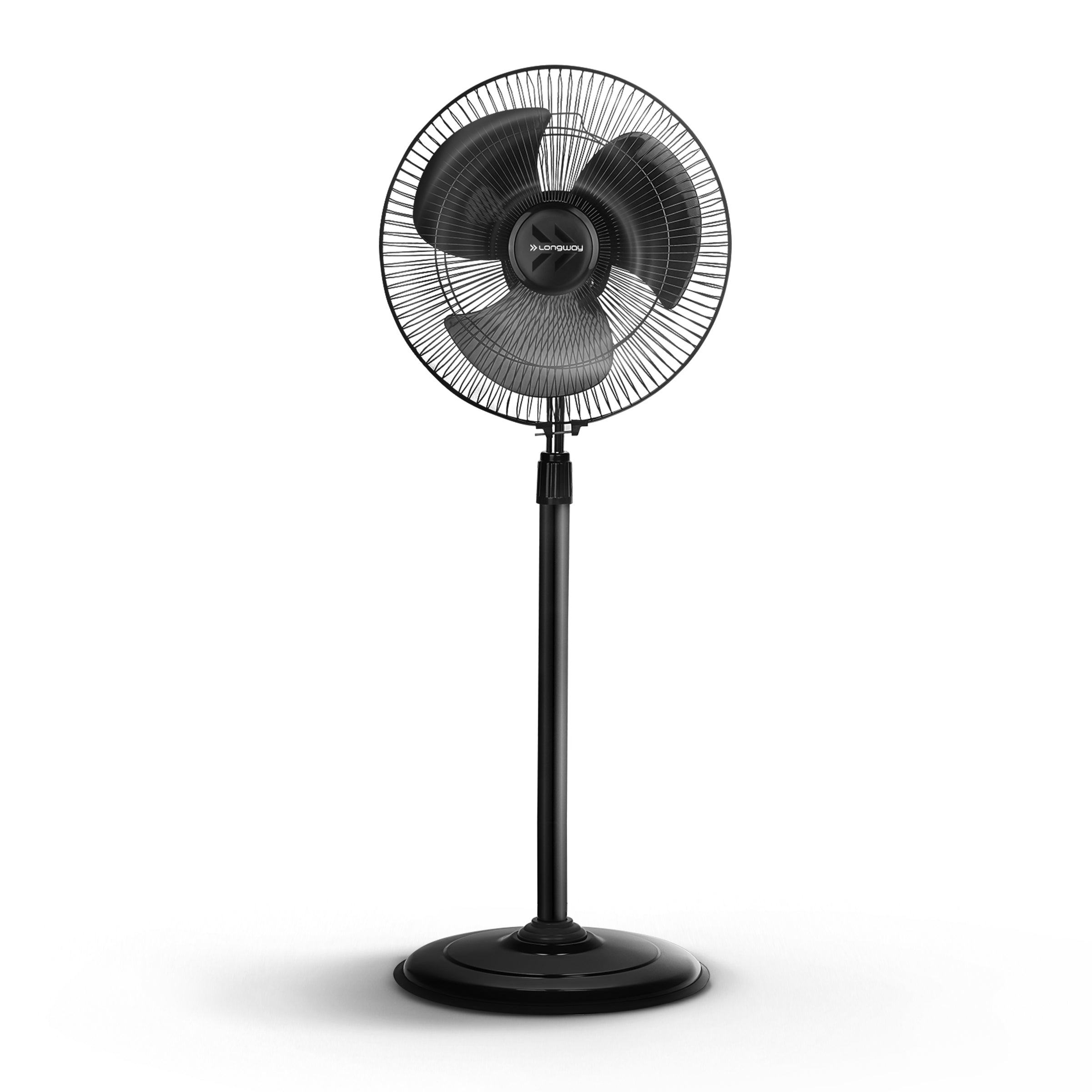 Longway Dr-Mini 300 mm/12 Inch Ultra High Speed 3 Blade Decorative Star Rated Pedestal Fan (Black, Pack of 1)