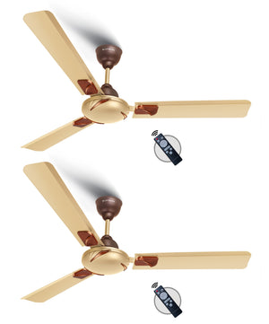 Longway Creta P2 1200 mm/48 inch Remote Controlled 3 Blade Anti-Dust Decorative Star Rated Ceiling Fan